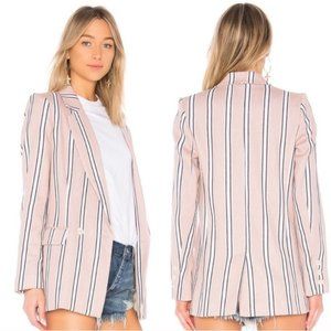 Free People Pink Striped Blazer